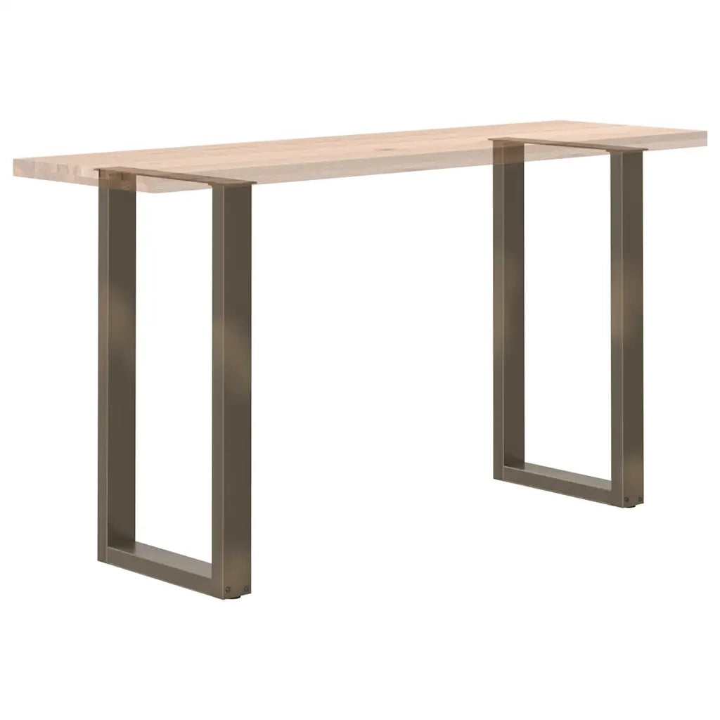 Gambe per tavolo da bar a forma di U 2 pz in acciaio naturale 40x(90-91) cm 4013219