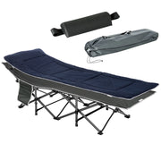 Letto da campo pieghevole con cuscino ¨C zephmum ¨C blu scuro grigio 188x64.5x53 cm