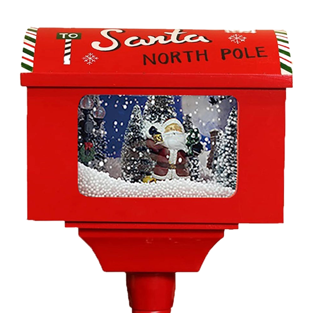 Buca delle Lettere Babbo Natale Luminosa Decorazione Cassetta Postale Natalizia