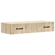 Tavolino da Parete Laterale Rovere Sonoma 87,5 x 34,5 x 17 cm