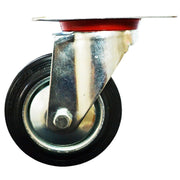 Trade Shop - Ruota In Gomma Con Piastra Girevole Avo Flangia In Acciaio Ruote Per Carrelli -    -80 Mm   -