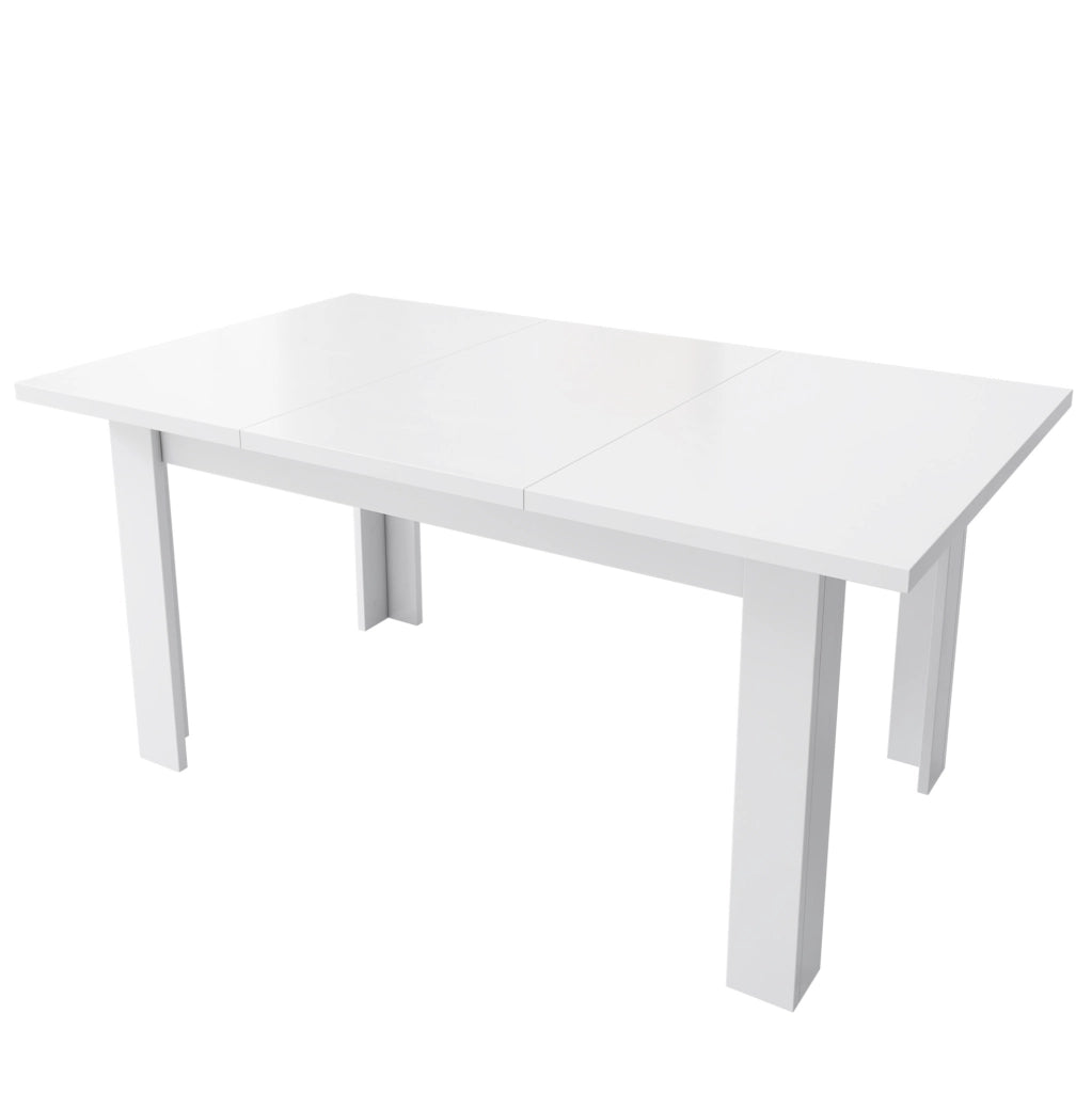 Tavolo da pranzo con contenitore nascosto 120x70 cm in MDF bianco