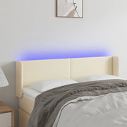 Testiera a LED Crema 147x16x78/88 cm in Similpelle cod mxl 48115