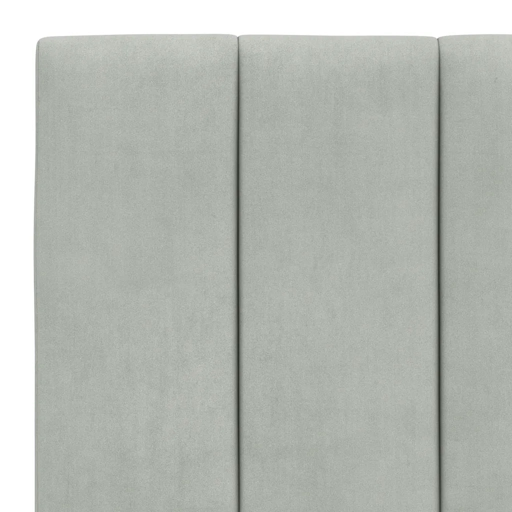 Giroletto senza Materasso Grigio Chiaro 90x190 cm Velluto