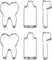 Forme per biscotti mini - Forme per biscotti per bambini con forme di denti - Forme per biscotti mini da 6 pezzi - 430 Acciaio Inossidabile - Set di 6 pezzi