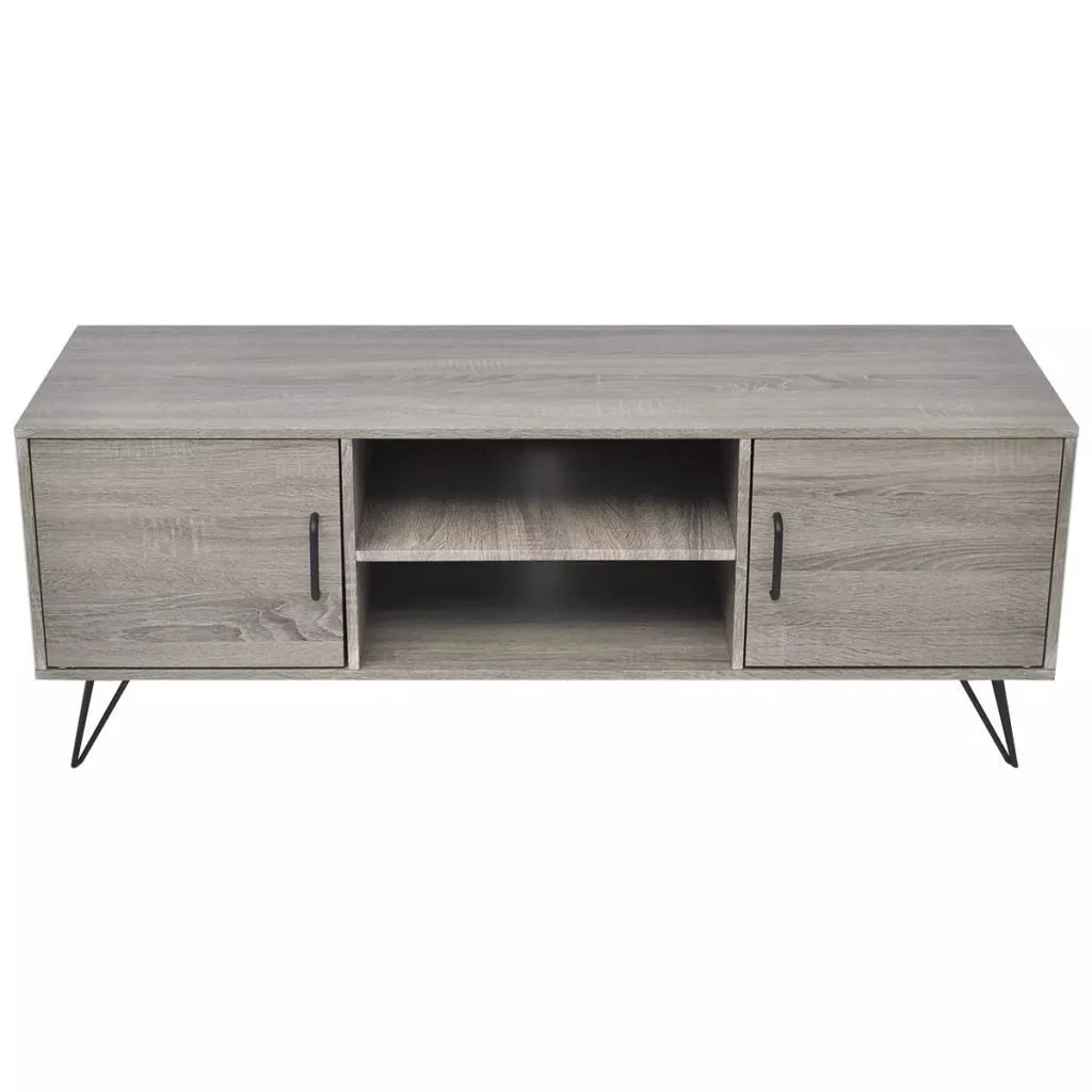 Mobile TV/credenza di design pratico 120 cm grigio 2502259