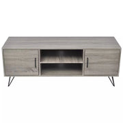 Mobile TV/credenza di design pratico 120 cm grigio 2502259