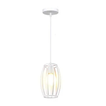 Lampadario da soffitto e27 di forma ovale bianco portalampada sospensione