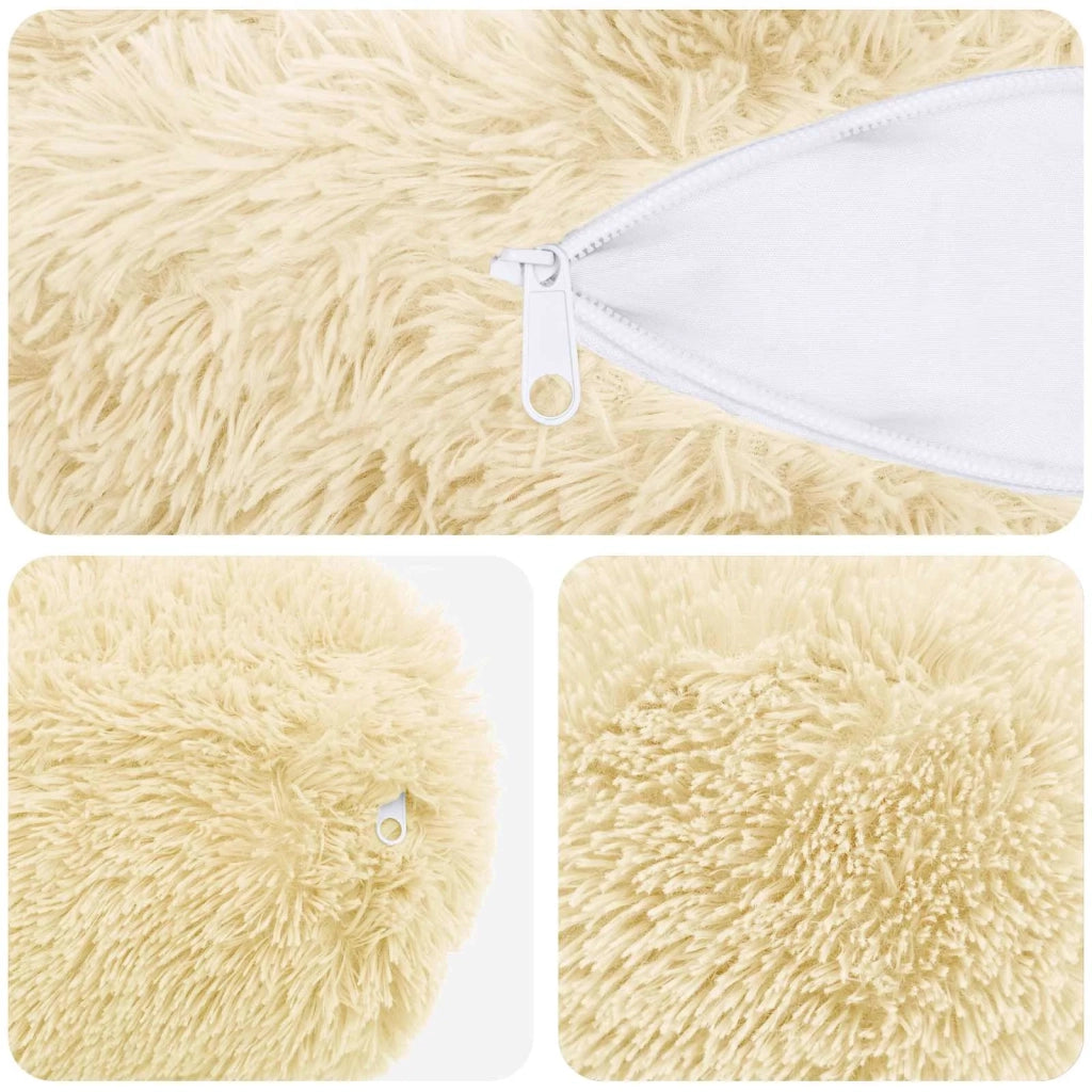 Federa 2 pcs HEERLEN Crema Ø 15 x 40 cm Fleece PV 923383