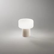 Lumetto Moderno Otty Ceramica Grigio Chiaro Vetro 1 Luce G9 Ip20