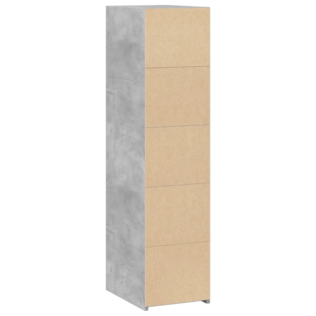 Credenza Grigio Cemento 30x41x124cm in Legno Multistrato 846379