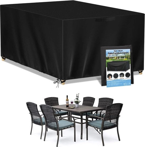 Ombrellone per tavolo da giardino, impermeabile, 420D Oxford anti-UV resistente alle abrasioni, scatola rettangolare (180 x 120 x 74 cm)