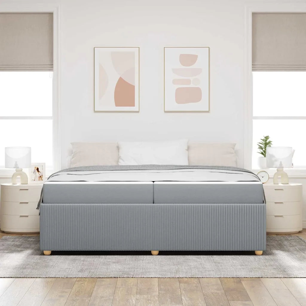 vidaXL Struttura letto con materasso Grigio chiaro 200 x 200 cm