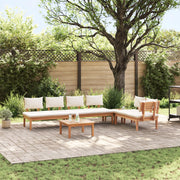 Set da Pranzo da Giardino  5 Pezzi con Cuscini in Legno Solido di Teak