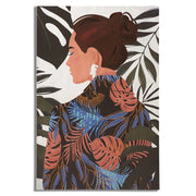Stampa su Tela Tropicale, Multicolore, Legno, 80x2,8x120 cm