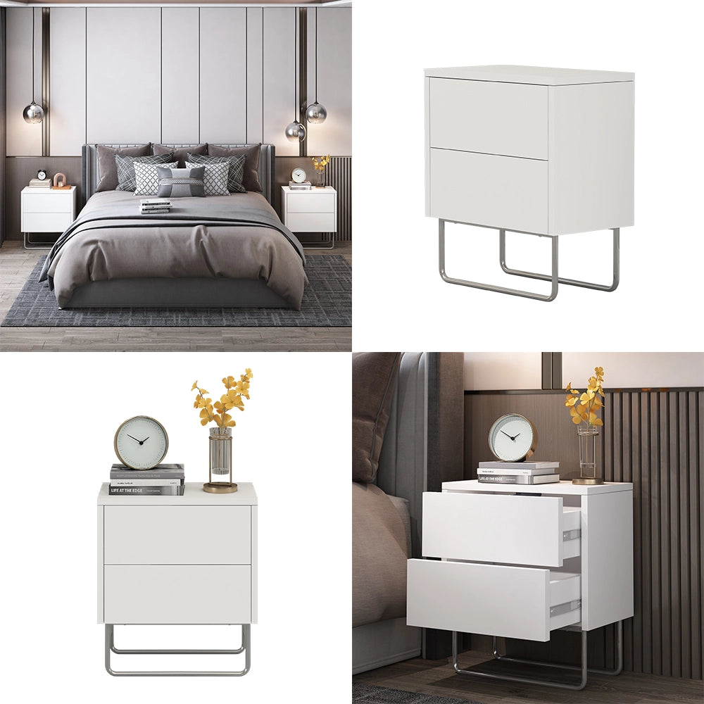Vicco Comodino camera da letto Bianco 45 x 50 cm