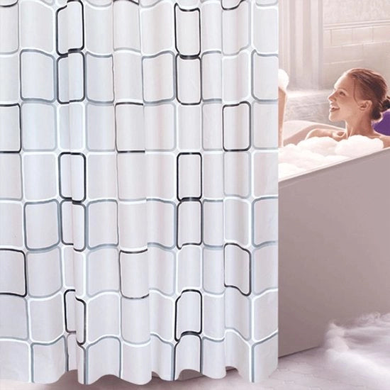 Gordino per doccia per bagno quadrato impermeabile e schermatura contro muffa per separare la doccia da altre aree del bagno in materiali idrorepellenti e resistenti all'umidità.