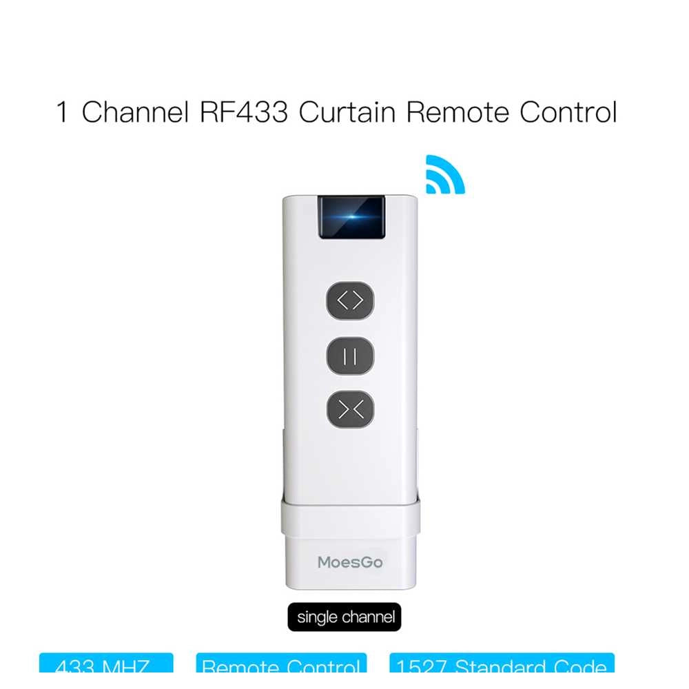 Telecomando Wireless RF 433MHz per Tende e Tapparelle Elettriche, 3 Tasti Per 1 Scena, APP Tuya/Smart Life, Alimentazione a Batteria LR23A (Esclusa), Design Compatto 109x36mm  SH1901