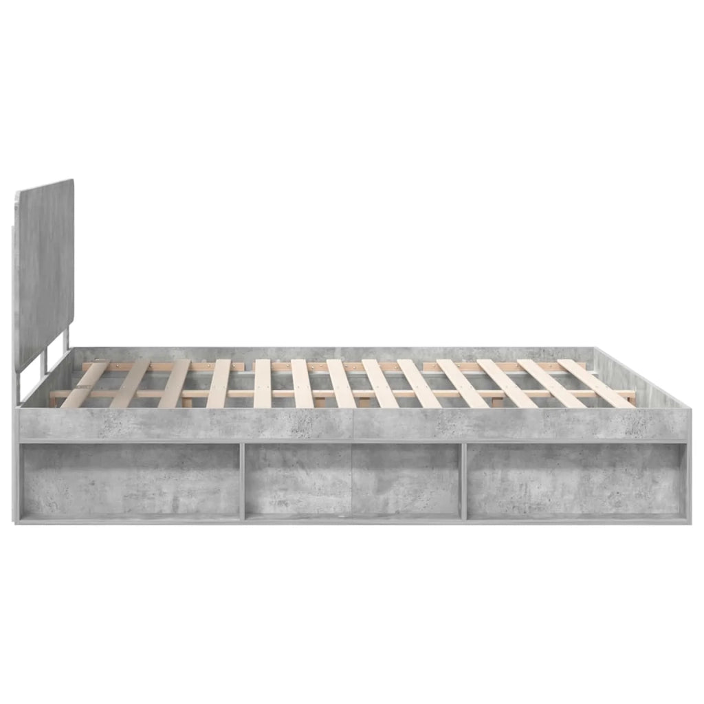 Struttura del letto Calcestruzzo 180 x 200 cm Pino massello 3412455