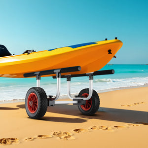 Carrello da trasporto per kayak In alluminio con ruote in PU Ø 22 cm Larghezza regolabile Max 90 kg
