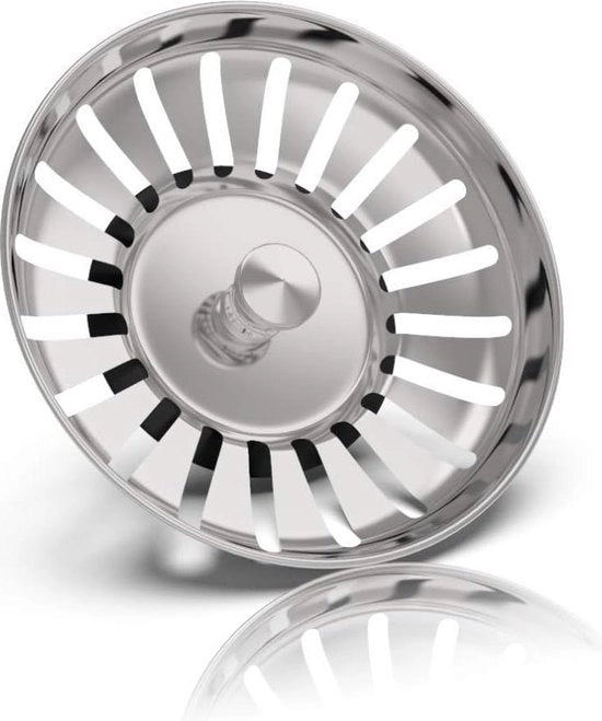 Pulitore per scarico Ø 82 mm in acciaio inossidabile - Filtro per scarico - Inclusa funzione di chiusura - Plugg per scarico universale Pulitore per scarico