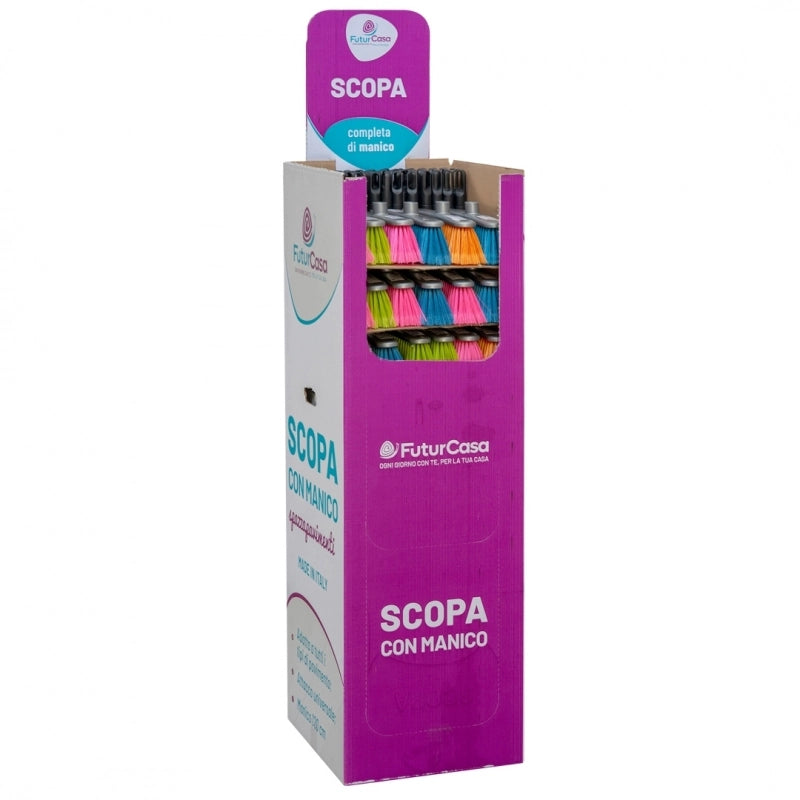SCOPA COMPLETA DI MANICO 120CM.