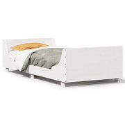 Letto singolo | Letto per adulti | Letto senza Materasso Bianco 75x190 in Legno Massello di Pino