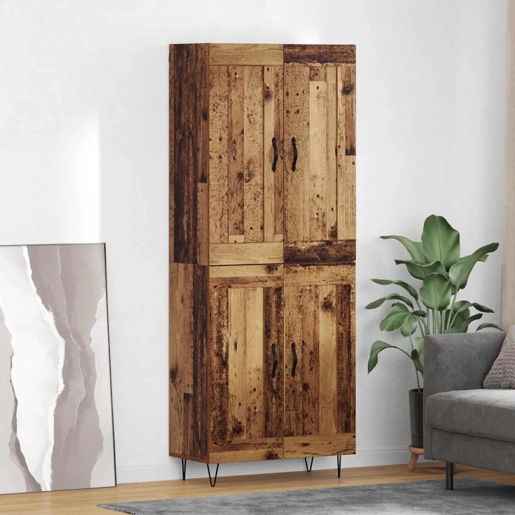 Credenza-Buffet-Armadio da cucina Legno vecchio 69,5 x 34 x 180 cm Legno multistrato 823233