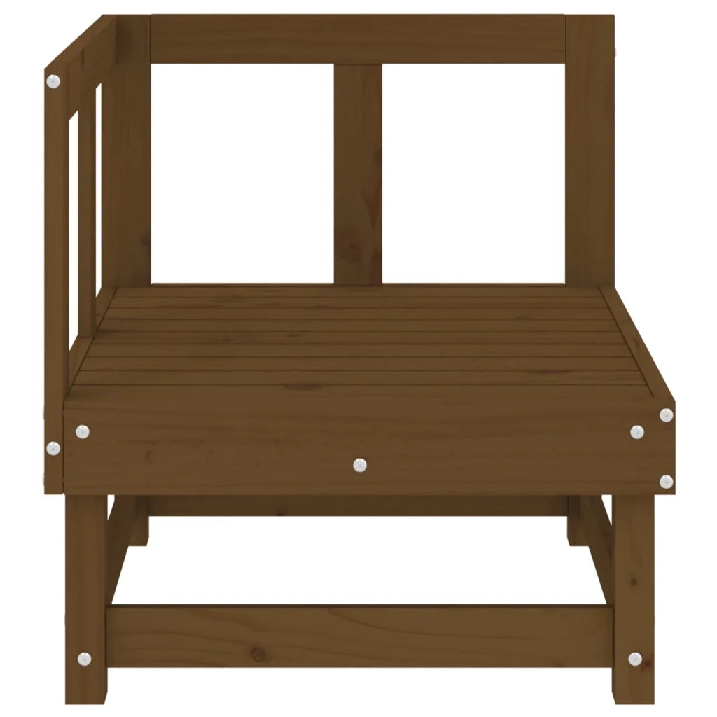 Divano Angolare da Giardino Marrone Ambra Legno Massello Pino 825369