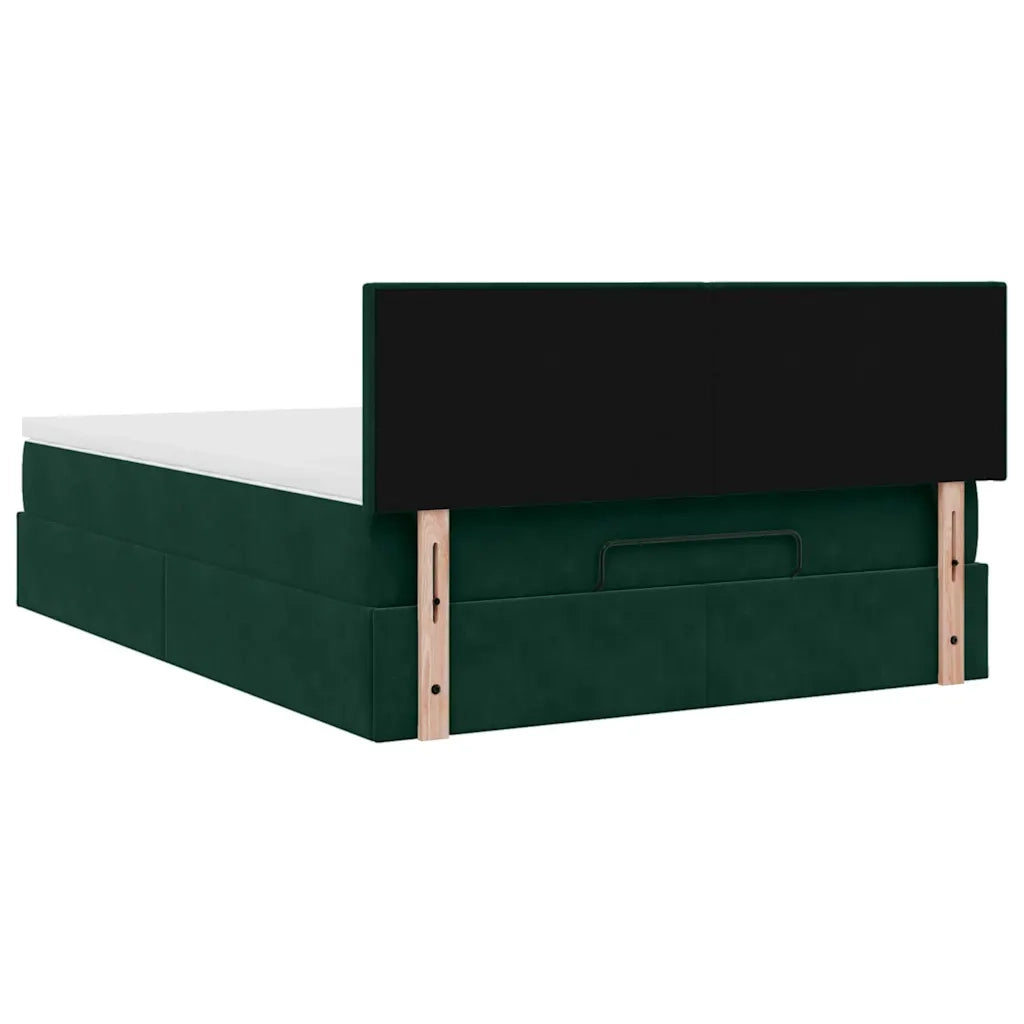 Struttura Letto Pouf con Materasso 140x190 cm in Velluto 3312551