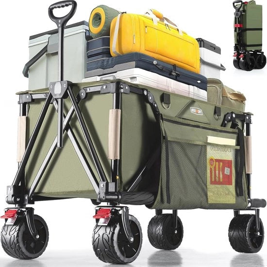 Carrello portatile per tutti i terreni con ruote larghe e grande capacità di carico