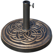 Base per Ombrellone da Giardino ¨C zephmum ¨C Resina e Acciaio Bronzo ?45x33 cm