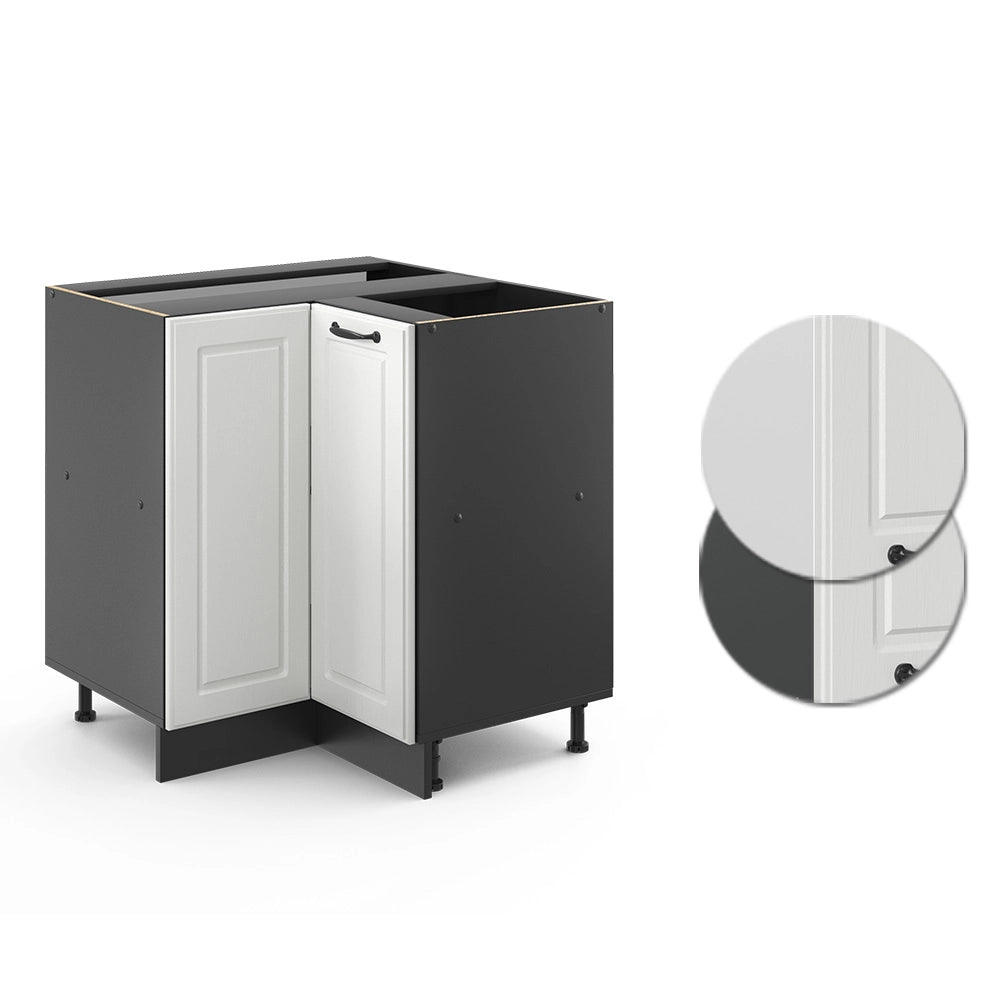 Vicco Mobile ad angolo cucina Bianco casa di campagna 75.6 cm , PL Antracite