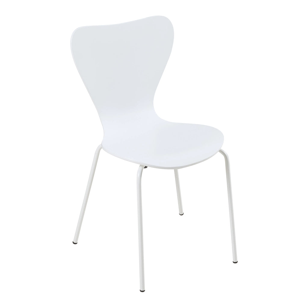 Set di 4 Sedie da Sala Essunga Impilabili - Bianco [en.casa]