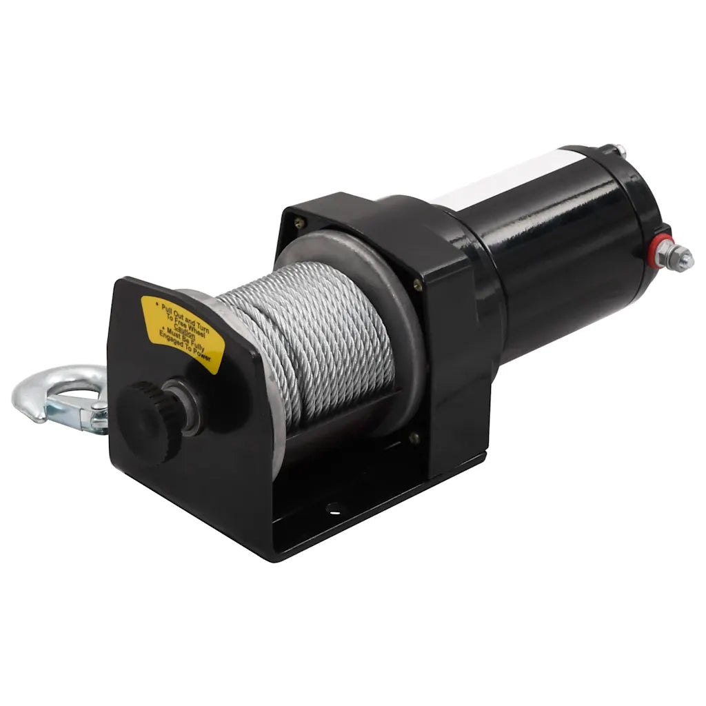 Verricello Elettrico 12 V 1360 kg con Piastra e Rullo Passacavo CFW6584697