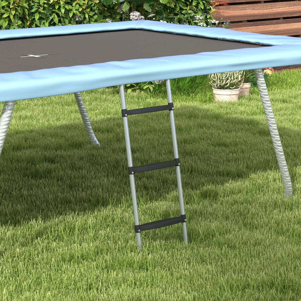 Scala Regolabile per Trampolino ¨C zephmum ¨C Acciaio Argento 97x32cm