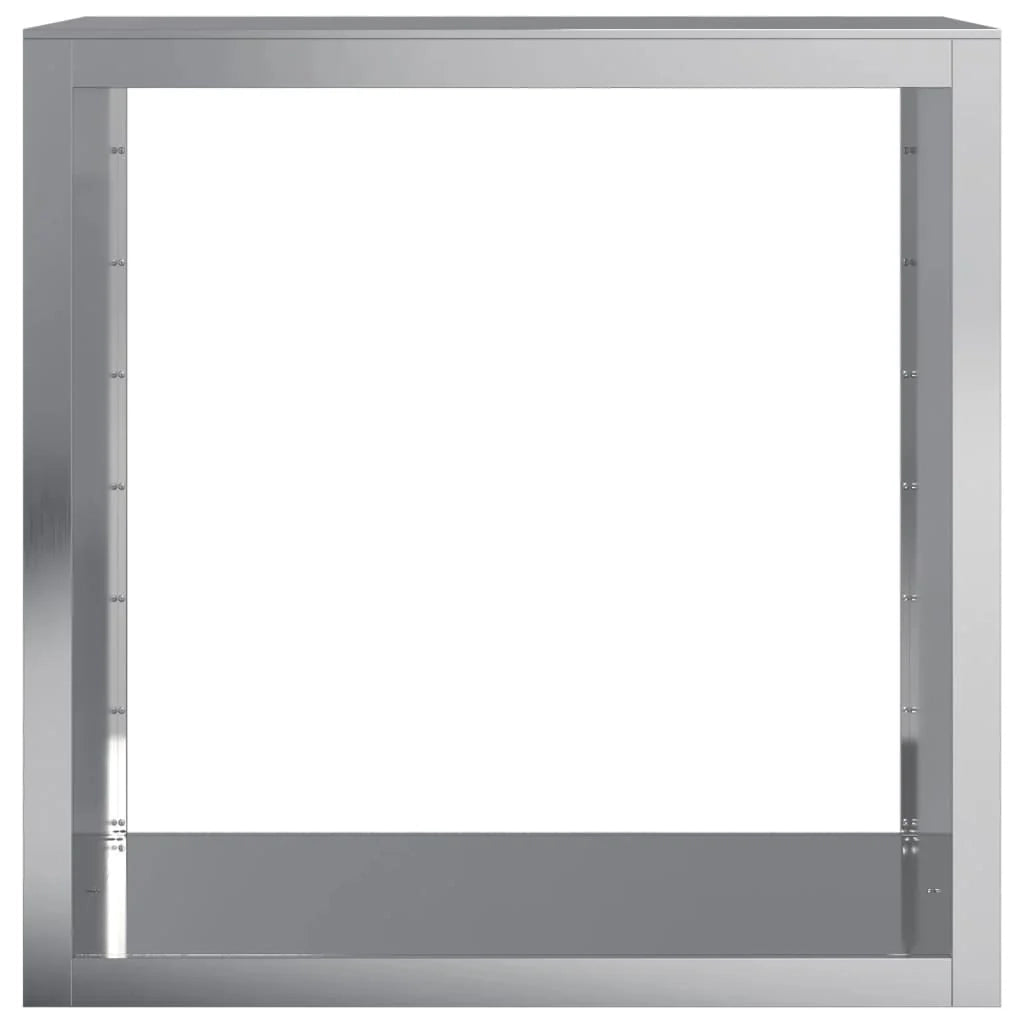 Portalegna 100 x 40 x 100 cm acciaio zincato grigio 02_0043689