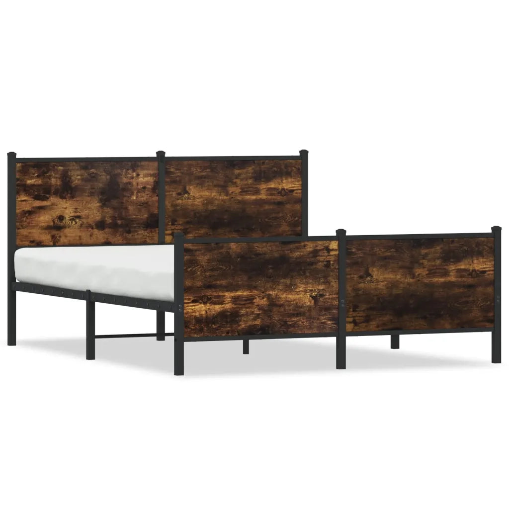 Giroletto senza Materaso in Metallo Rovere Fumo 137x190 cm 4007684
