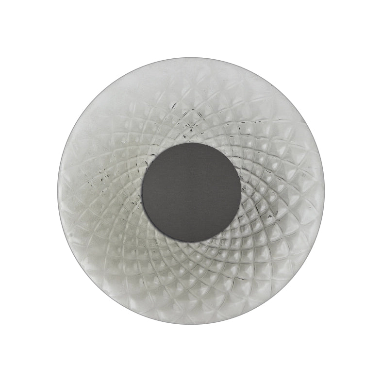 SOLARIS Applique 12W 3000K CRI90 IP20 - Struttura Titanio con Vetro Balloton Fumè, Lampada da Parete Design - Rossini Group