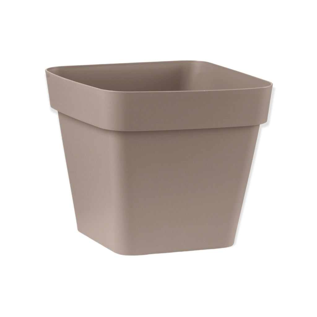 VASO CLEO QUADRATO IN PLASTICA 34 CM VECA CON RUOTE VARI COLORI Colore: Avana