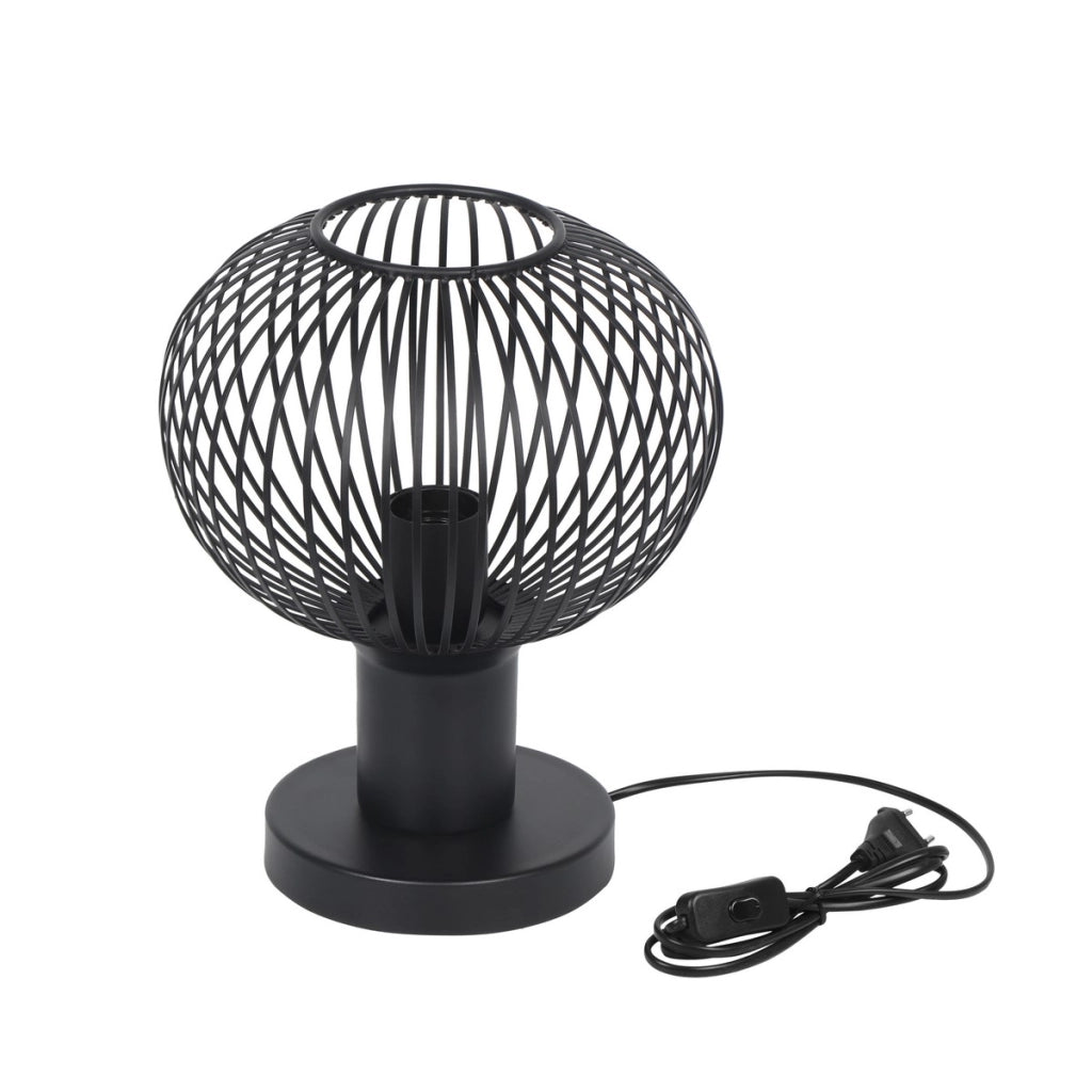 Lampada tavolo loft nera sfera Ø23 E27-10W GILA-Trio