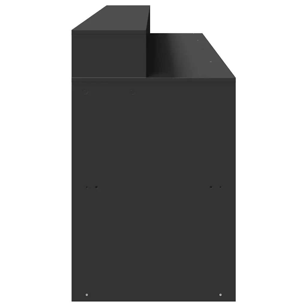 vidaXL Scrivania con Luci LED Nera 200x55x91 cm in Truciolato
