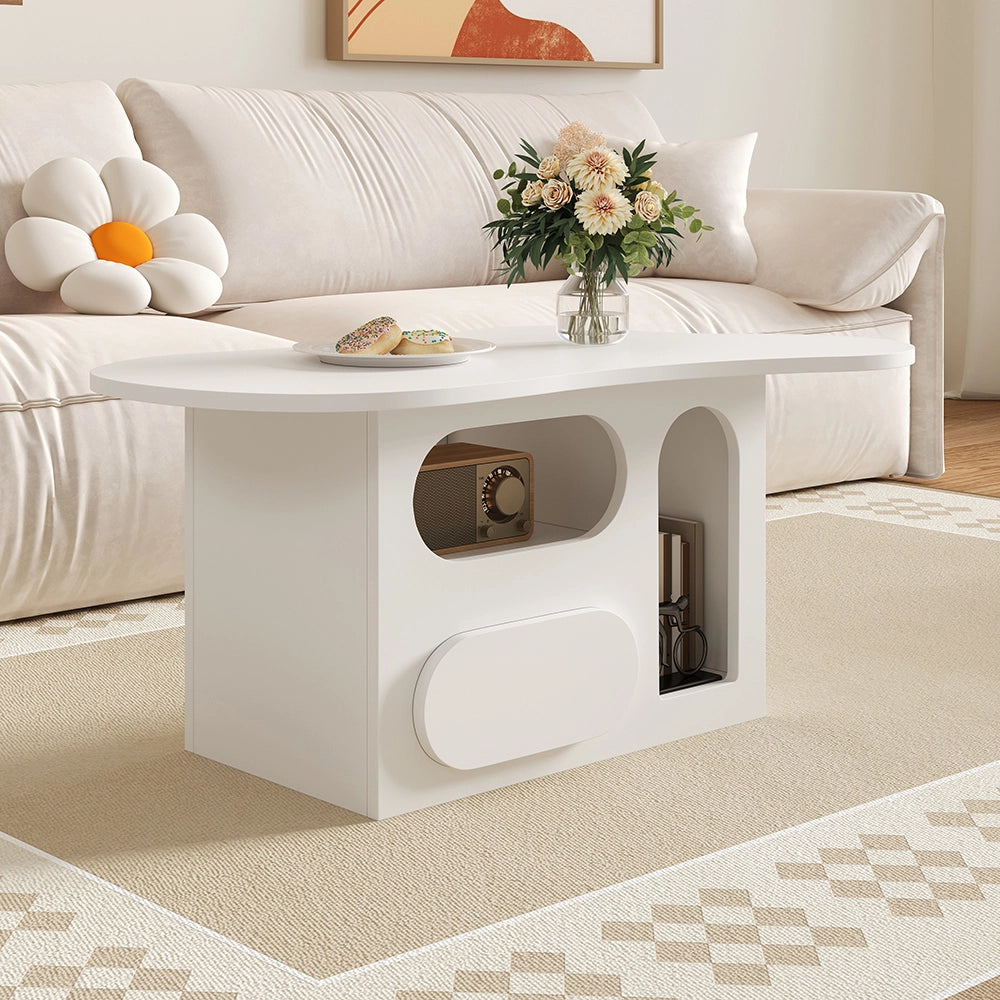 Tavolino-Xylo-97x45x43.5cm nuage compartimenti aperti