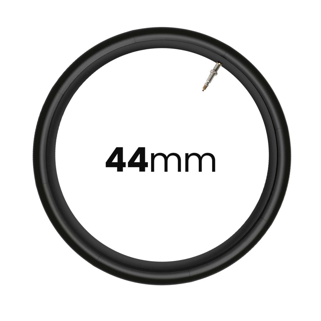 Camera d'aria 16x1.75 a 1.90 per bicicletta in gomma con valvola da 44 mm Nero Avizar