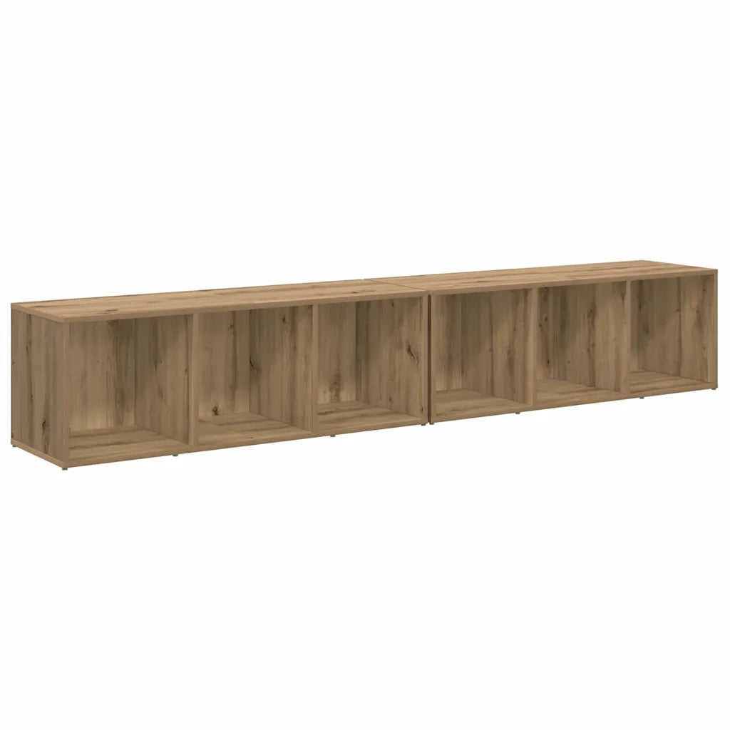 Set mobile TV 2 pz-Set di 2 Credenza per TV Rovere artigianale 37 x 35 x 107cm
