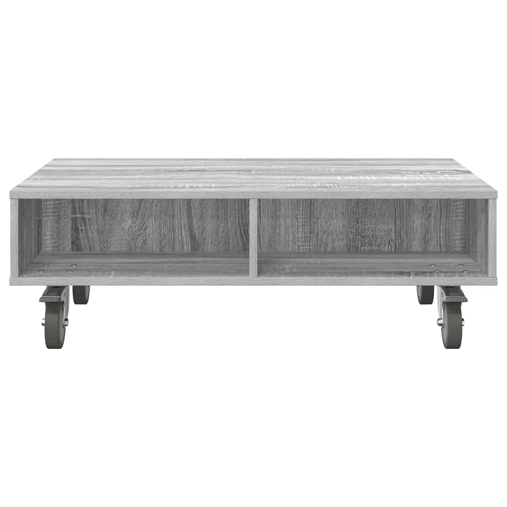 Tavolino con Ruote Grigio Sonoma 90 x 50 x 30 cm 891021