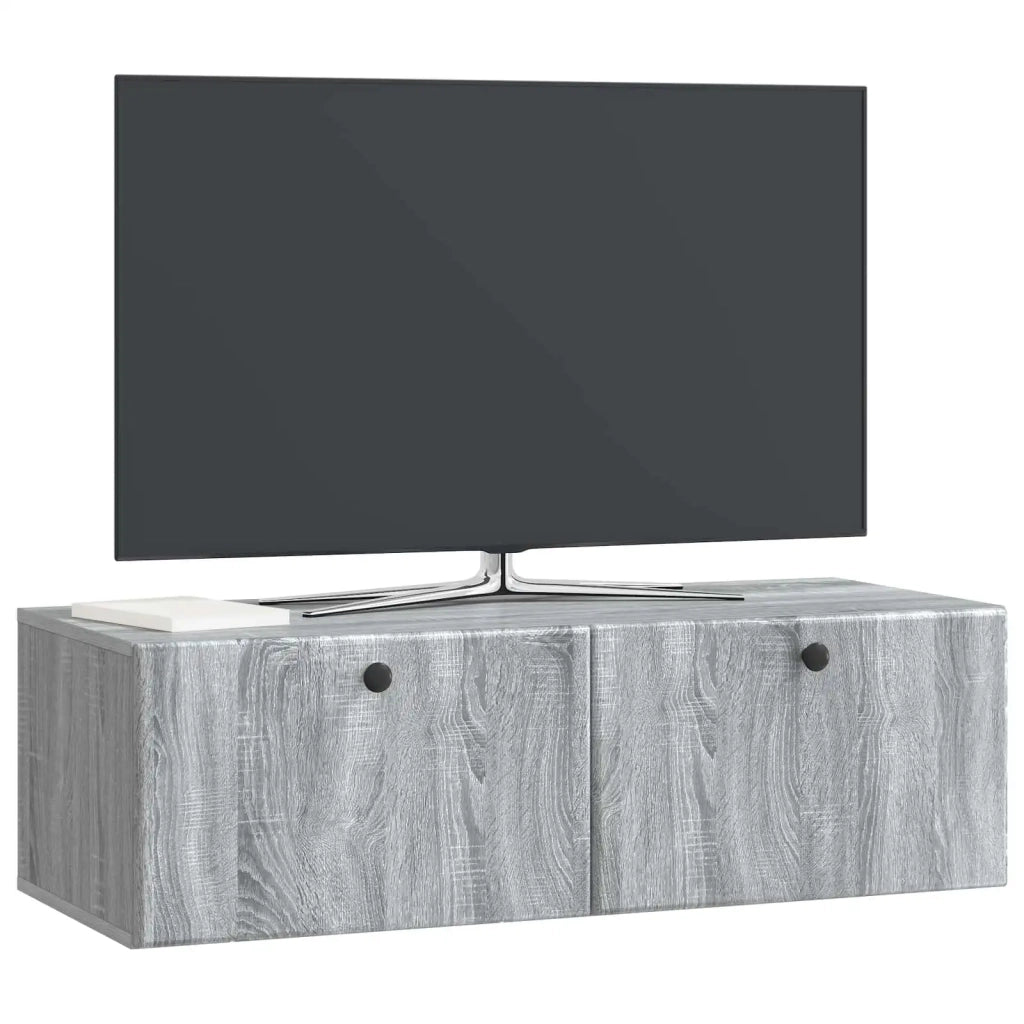Mobile Porta TV da Muro 98 x 41 x 30 cm Sonoma grigio 899211