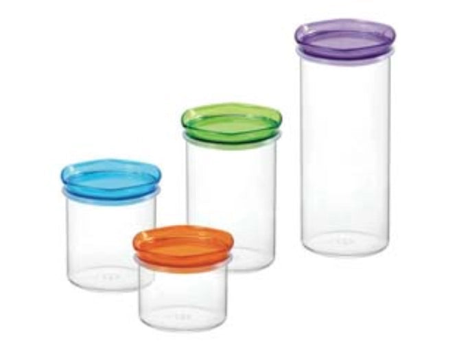 Barattolo cilindrico salvaspaghetti  colori assortiti - spaghetti lt.2,2 - ø cm.11x28h. 6 pezzi Cosmoplast