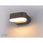 Applique Led Da Parete Dayna 6W 3000K Carcassa Grigia Ovale Orientabile 360 Gradi IP65 SKU-218290