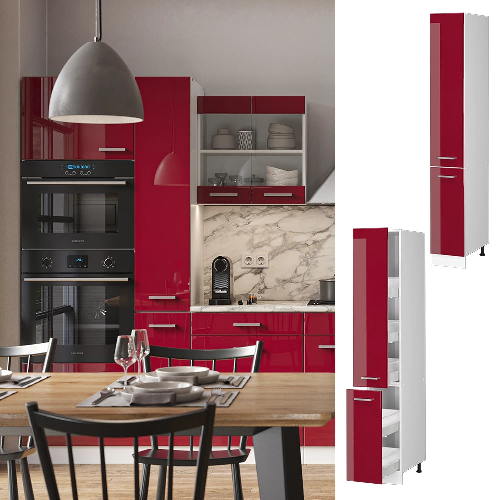 Vicco Armadio da farmacia Rosso lucido 30 cm